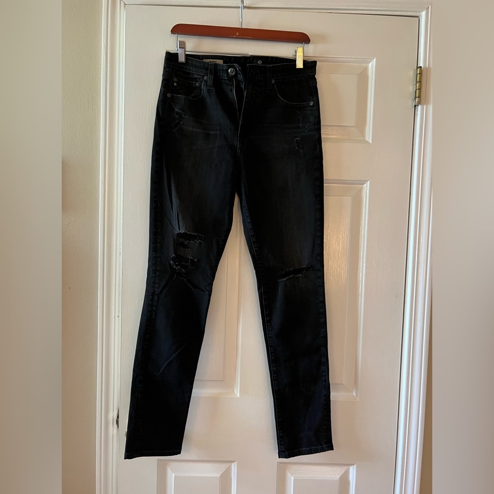 Womens AG Skinny Jeans black